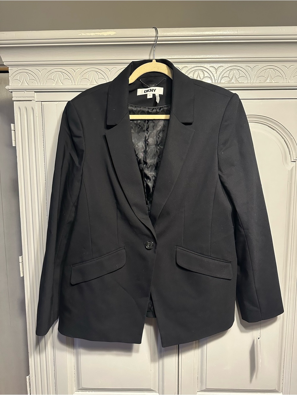 NWT DKNY Navy Blue Single-Button Blazer